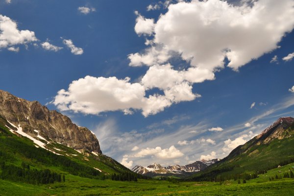 Долина горы небо