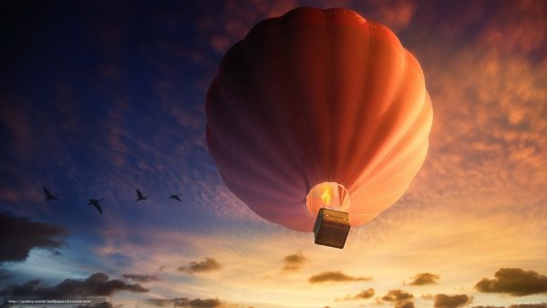 Воздушный шар в небе