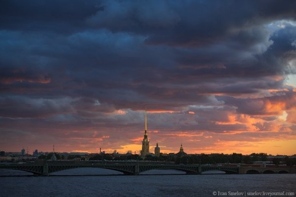Питер Троицкий мост пейзаж