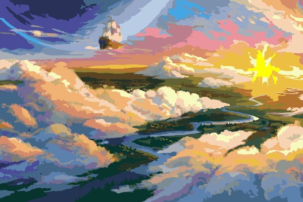 Ангел в небесном свете