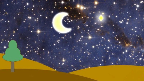 Мультяшные звезды на небе