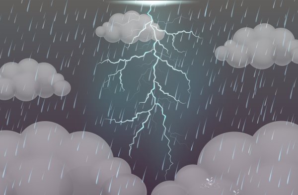 Рисование дождливое небо для детей