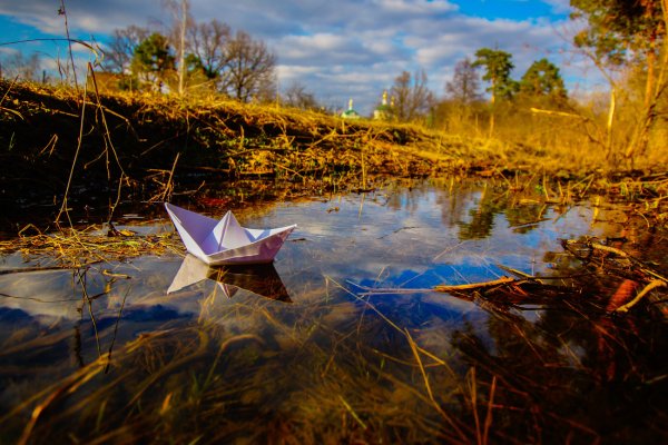 Кораблик в ручейке