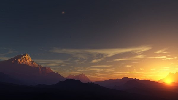 Закат в горах