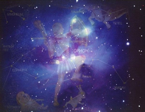 Созвездие Ориона на небе