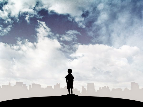 Человек уходит в небо