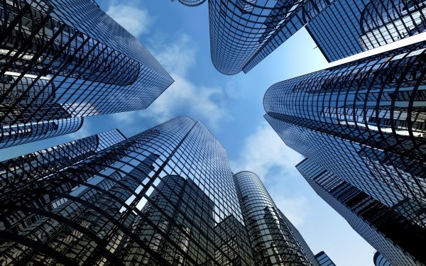 Отражение в небоскребе