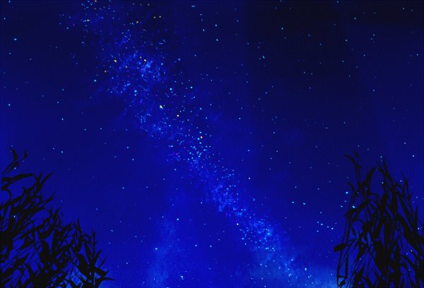 Синее звездное небо