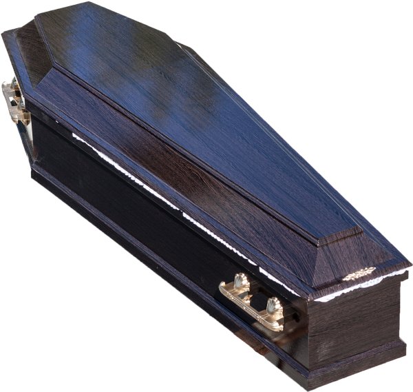 Закрытый гроб с окошком