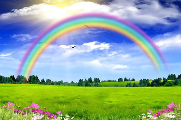 Солнышко с радугой