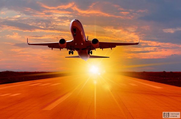 Фотообои взлёт самолета