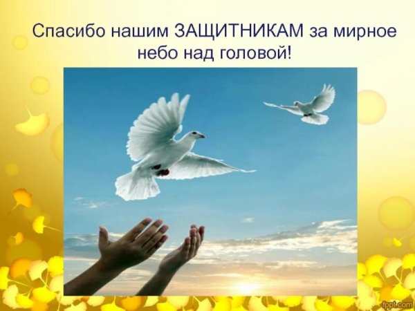 Спасибо за мирное небо над головой