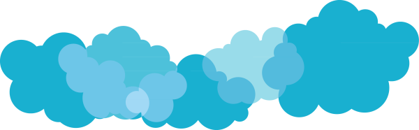 Голубое облако на прозрачном фоне