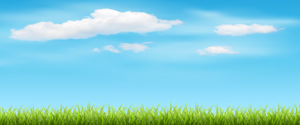 Мультяшное небо и трава