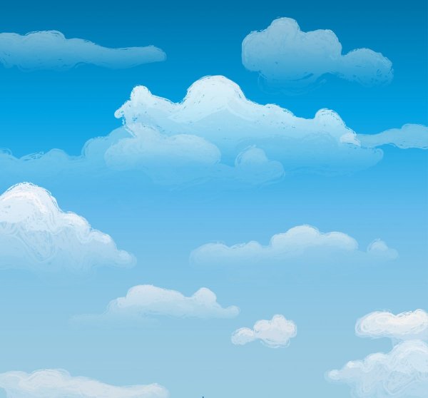 Облочкана голубом фоне