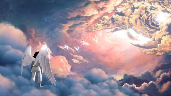 Девушка уходит в небо