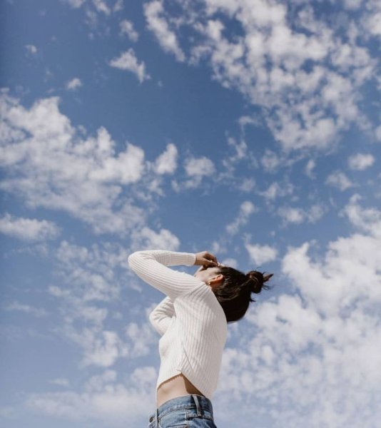 Фотосессия на фоне неба