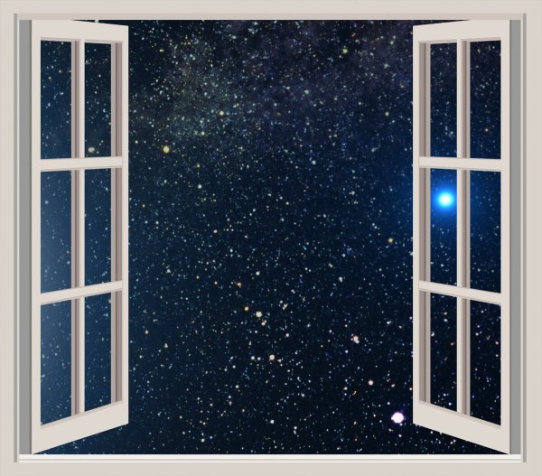 Звездное небо в окне