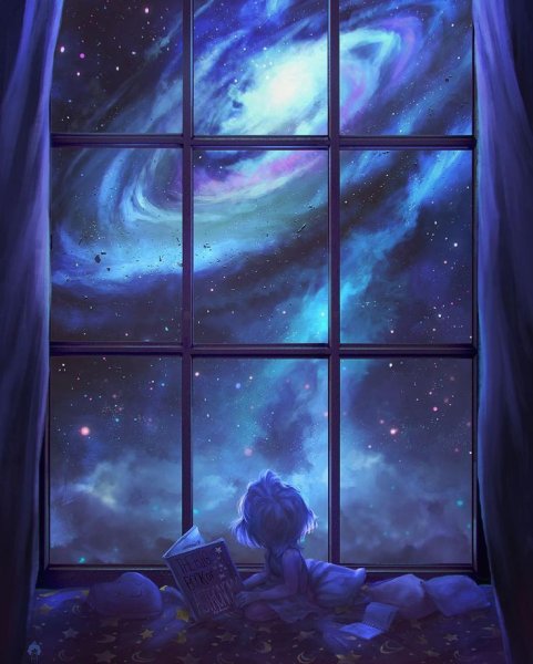 Звездное небо в окне