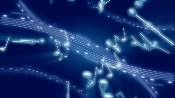 Абстрактный фон с нотами