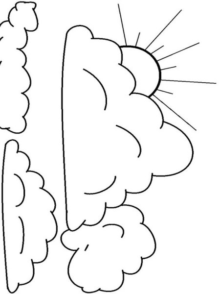 Облако раскраска для детей