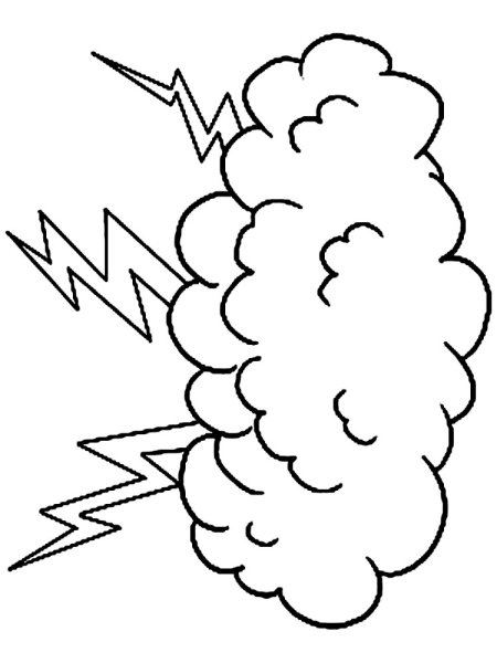 Облако раскраска для детей