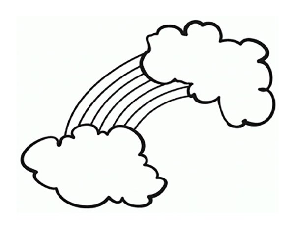 Раскраска солнце и облака