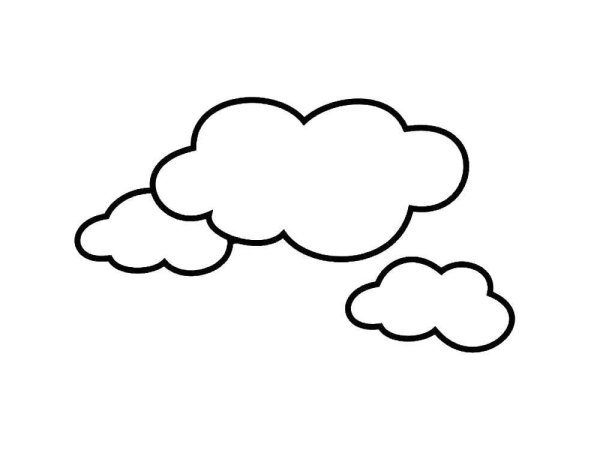 Раскраска облака в небе для детей и взрослых | Премиум векторы