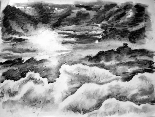 Облака карандашом