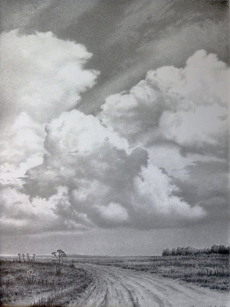 Облака карандашом