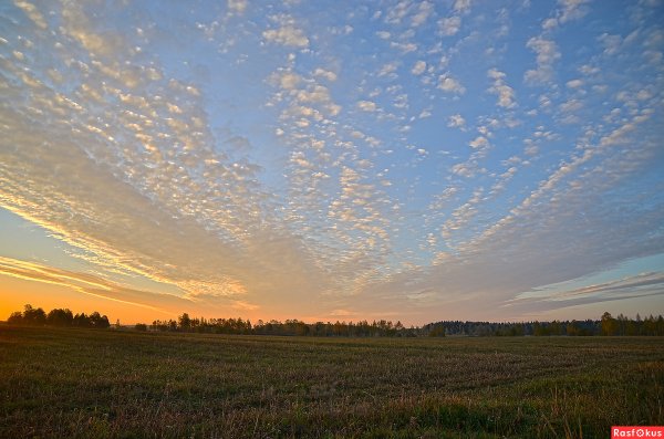 Облака над полем