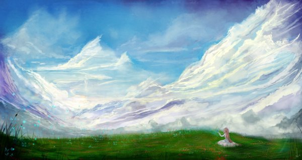 Сказочные горы с облаками