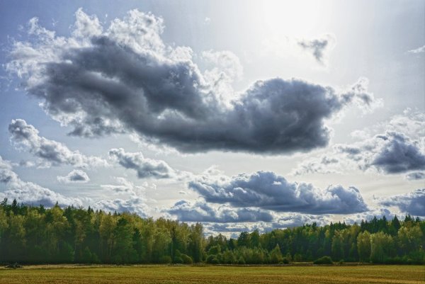Облачное небо осенью
