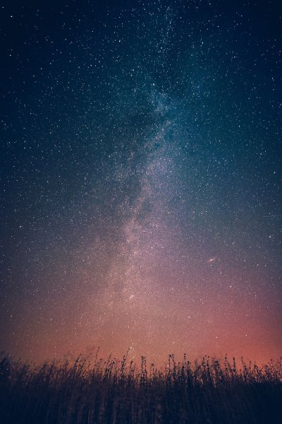 Космическое небо вертикально