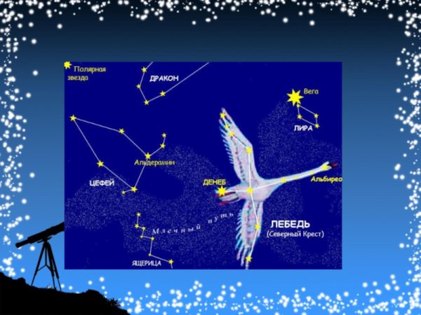 Созвездие лебедь красивое