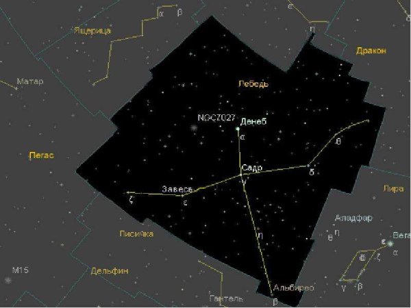 Схема созвездия лебедь самая яркая звезда