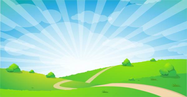 Поляна небо мультяшное