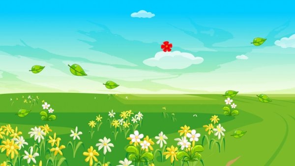 Луг мультяшный