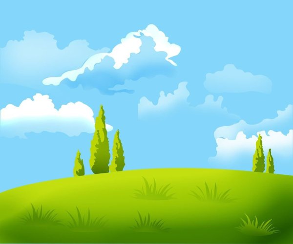 Поляна рисунок