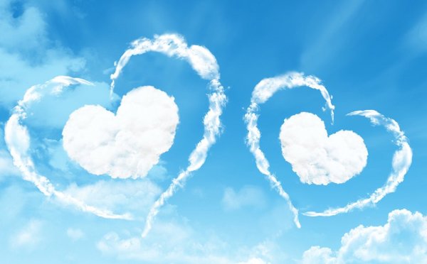 Сердечко из облаков