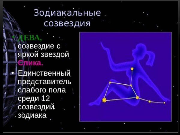 Историческое изображение созвездия Девы