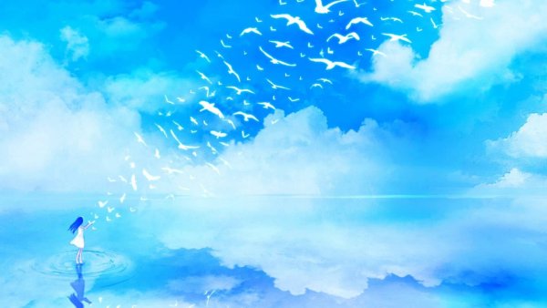 Красивые аниме пейзажи