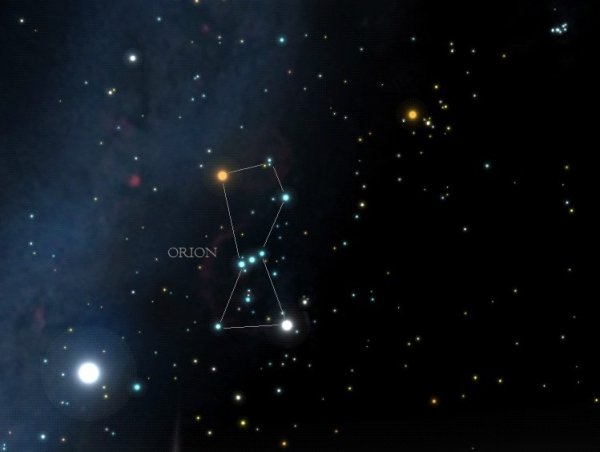 Созвездие Ориона и Плеяды