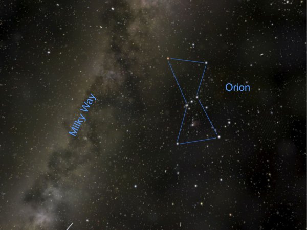 Орион Созвездие схема самая яркая звезда