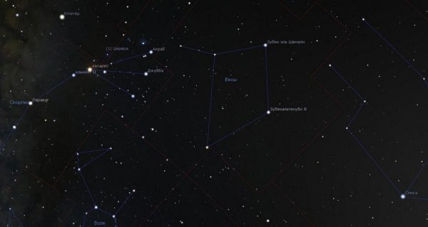 Созвездие весы Зубен эльгенуби