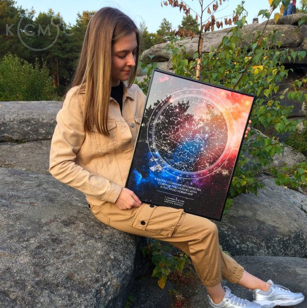 Звездная карта с фотографией