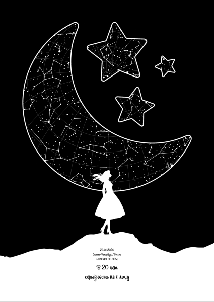 Звёздная карта на день рождения