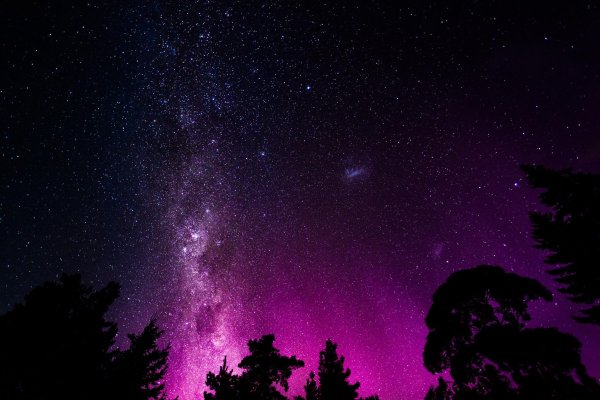 Синее небо со звездами