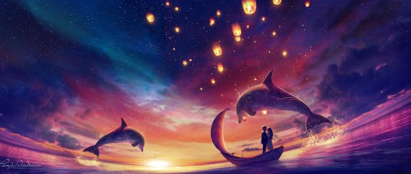 Фэнтези Звёздное небо длинные картины