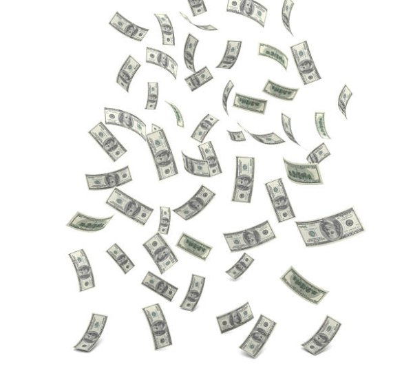 Деньги сыпятся сверху
